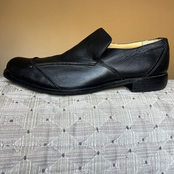 Gordon Rush Black Leather Slip On Loafer Shoes with Studs Men’s US 11 7142 - Picture 2 of 16